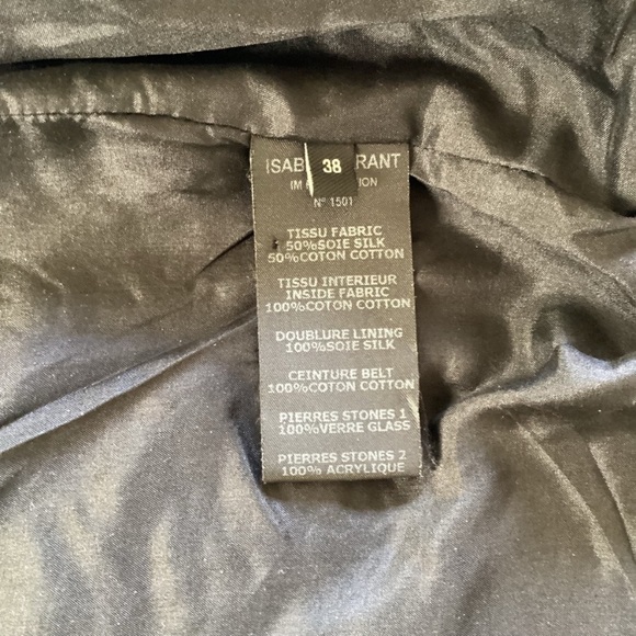 Isabel Marant quilted Blue Jewel Embellishment Jacket SZ 6 - Picture 9 of 10